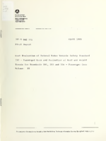 Cost Evaluation of Federal Motor Vehicle Safety Standard 210  Passenger Cars and Evaluation of Cost and Weight Trends for Standards 201 203 and 204  Passenger Cars Volume II