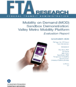 Mobility on Demand MOD Sandbox Demonstration Valley Metro Mobility Platform Evaluation Report