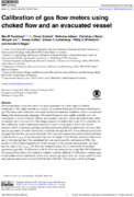 Calibration of Gas Flow Meters Using Choked Flow and an Evacuated Vessel