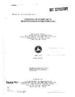 Proceedings of the Workshop on TransportationUrban Form Interactions held at Cambridge MA on August 1415 1978