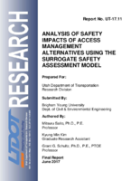 Analysis of safety impacts of access management alternatives using the surrogate safety assessment model  final report