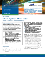 Case Study Colorado Department of Transportation Reliability of Travel Times on Urban and Rural Highways