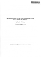 Problems Associated With Nondestructive Evaluation of Bridge