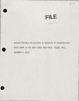 Remarks Prepared for Delivery by Secretary of Transportation Brock Adams to the Great Lakes Task Force