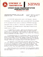 Department of Transportation News Urban Mass Transportation Administration UMTA 76111