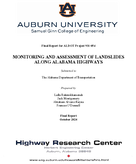 Monitoring and Assessment of Landslides Along Alabama Highways