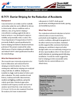 Barrier Striping for the Reduction of Accidents Project Summary Report