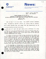Remarks Prepared for Delivery by Secretary of Transportation Elizabeth Hanford Dole National Association of Equal Opportunity in Higher Education Conference