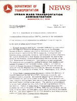 Department of Transportation News Urban Mass Transportation Administration UMTA 737