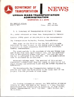 Department of Transportation News Urban Mass Transportation Administration UMTA 7568