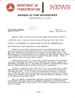 Department of Transportation News Releases March 1977