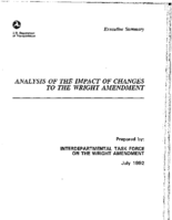 Analysis of the impact of changes to the Wright Amendment  executive summary