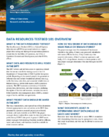 Data Resources Testbed 101 Overview fact sheet