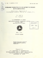 Performance Characteristics of Automotive Engines in the United States  Report No 11 Chrysler 1975 318CID 2BBL Engine