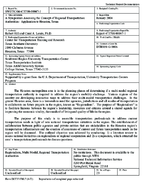 A Symposium Assessing the Concept of Regional Transportation Authorities Application to Houston Texas