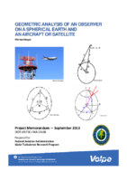 Geometric analysis of an observer on a spherical earth and an aircraft or satellite