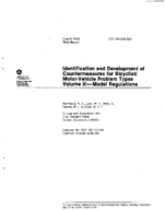 Identification and Development of Countermeasures for BicyclistMotorVehicle Problem Types Volume 3 Model Regulations
