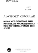 AC 2036L Index of Articles Materials Parts Processes and Appliances Certified Under the Technical Standard Order System