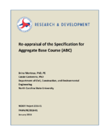 Reappraisal of the Specification for Aggregate Base Course ABC