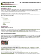 Human Environment Digest December 17 2015