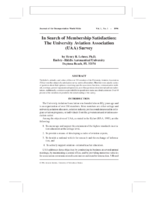 In Search of Membership Satisfaction The University Aviation Association UAA Survey