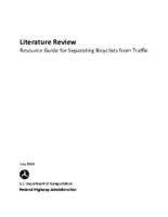 Literature Review Resource Guide for Separating Bicyclists from Traffic