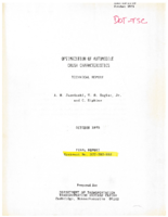 Optimization of Automobile Crush Characteristics Technical Report