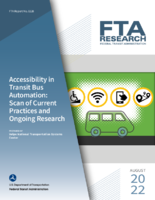 Accessibility in Transit Bus Automation Scan of Current Practices and Ongoing Research