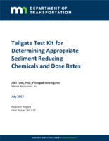 Tailgate test kit for determining appropriate sediment reducing chemicals and dose rates  final report