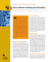 Nano Material Modeling and Simulation Developing a New Approach to Understanding Material Behaviors by Multiple LengthTime Scale Theories