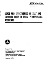 Usage and Effectiveness of Seat and Shoulder Belts in Rural Pennsylvania Accidents