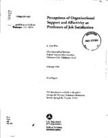 Perceptions of Organizational Support and Affectivity as Predictors of Job Satisfaction
