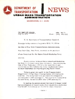 Department of Transportation News Urban Mass Transportation Administration 11374