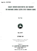 Exhaust Emission Characteristics and Variability for Maintained General Electric CF650 Turbofan Engines