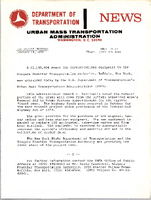 Department of Transportation News Urban Mass Transportation Administration UMTA 7613