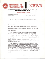 Department of Transportation News Urban Mass Transportation Administration UMTA 10974