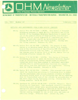 Office of Hazardous Materials Operations Newsletter February 1978