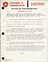 Remarks of US Secretary of Transportation John A Volpe to the American Transit Association