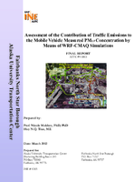 Assessment of the contribution of traffic emissions to the mobile vehicle measured PM25 concentration by means of WRFCMAQ simulations