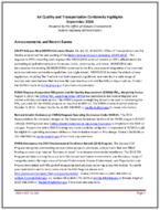 Air Quality and Transportation Conformity Highlights September 2014
