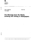 Message from the Media Drinking and Driving in Newspapers