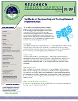 Synthesis on Documenting and Tracking Research Implementation Research Project Capsule