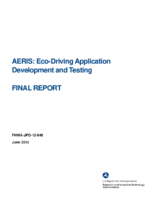 AERIS  ecodriving application development and testing