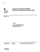 Experimental Study of Residual Stresses in Rail by Moire Interferometry