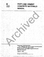 Portland Cement Concrete Materials Manual