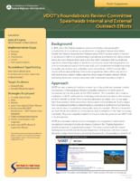 VDOTs Roundabouts Review Committee Spearheads Internal and External Outreach Efforts