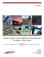 Decision Support Tool for Nighttime Construction and Air Quality  Users Guide