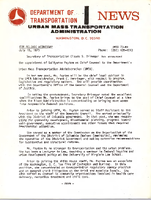 Department of Transportation News Urban Mass Transportation Administration UMTA 7369