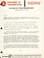 Excerpts of Remarks by Secretary of Transportation John A Volpe to the American Road Builders Association