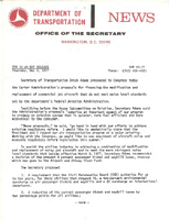 Department of Transportation News Releases May 1977